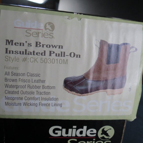 Guide Series Men\'s Pull On Boot Insulated Rubber Sole Brown Size 8M main image 4